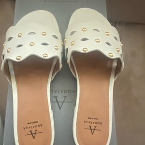 NIB AQUATALIA TORRI LEATHER SANDALS Size 7